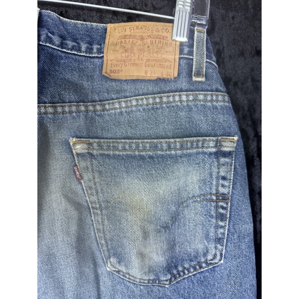 Vintage‎ Levi's 505 Jeans Mens 34x30 Medium Wash Denim Blue Casual Y2K